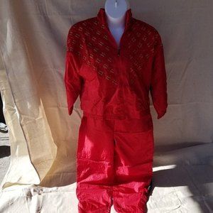 Red Track Pants Suit  Vntg 90's